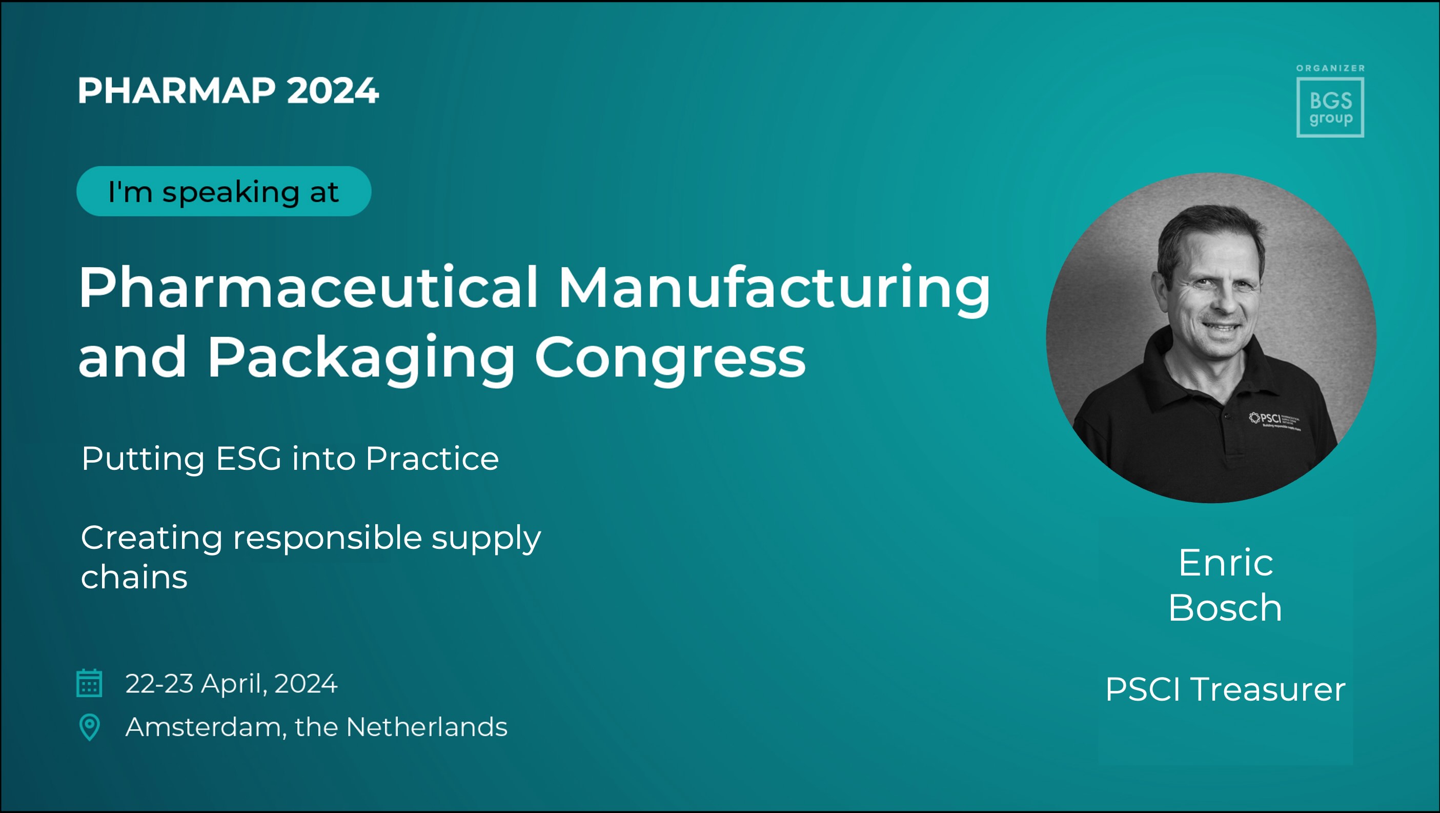 Enric Bosch to speak at Pharmap 2024