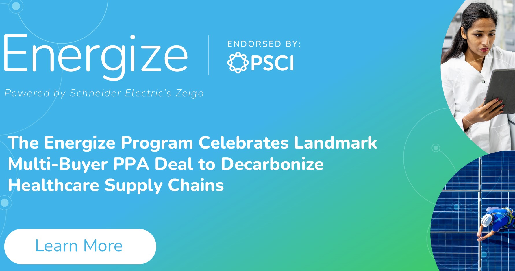 The Energize Program Celebrates Landmark Multi-Buyer PPA Deal to Decarbonize Healthcare Supply Chain