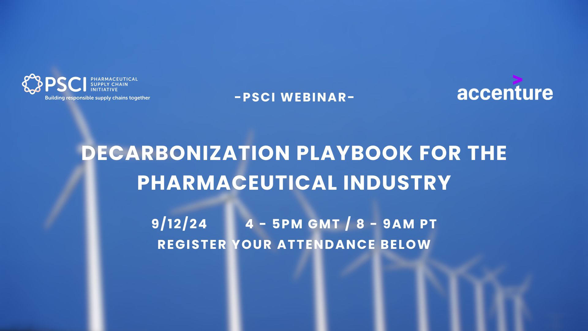 PSCI Webinar: Decarbonization Playbook for the Pharmaceutical Industry